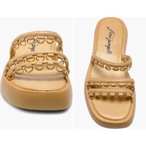 Free People Midas Touch Flatform Sandal - Vachetta NEW IN BOX Sz:7 Ret$128 - Picture 1 of 7